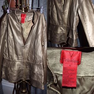 V Christina metallic ruffle jacket